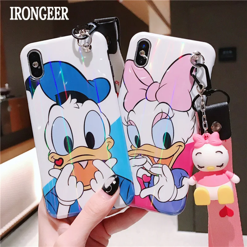 IRONGEER Cartoon Donald Duck anyard Phone Case for iPhone 7 8 Plus 6S Plus Glossy cover for iPhone XS MAX XR Blu-ray Soft Cover
IRONGEER Cartoon Donald Duck anyard Phone Case for iPhone 7 8 Plus 6S Plus Glossy cover for iPhone XS MAX XR Blu-ray Soft Cover