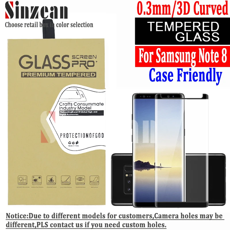 Sinzean 50pcs For Samsung Note 9/Note 8 Case friendly Tempered Glass Screen Protector (Full glue version available)
Sinzean 50pcs For Samsung Note 9/Note 8 Case friendly Tempered Glass Screen Protector (Full glue version available)