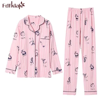 Fdfklak 2018 New Tracksuit Women Long Sleeve Printing Pyjamas Women Spring Autumn Cotton Ladies Sleepwear Set Pijama Feminino
Fdfklak 2018 New Tracksuit Women Long Sleeve Printing Pyjamas Women Spring Autumn Cotton Ladies Sleepwear Set Pijama Feminino