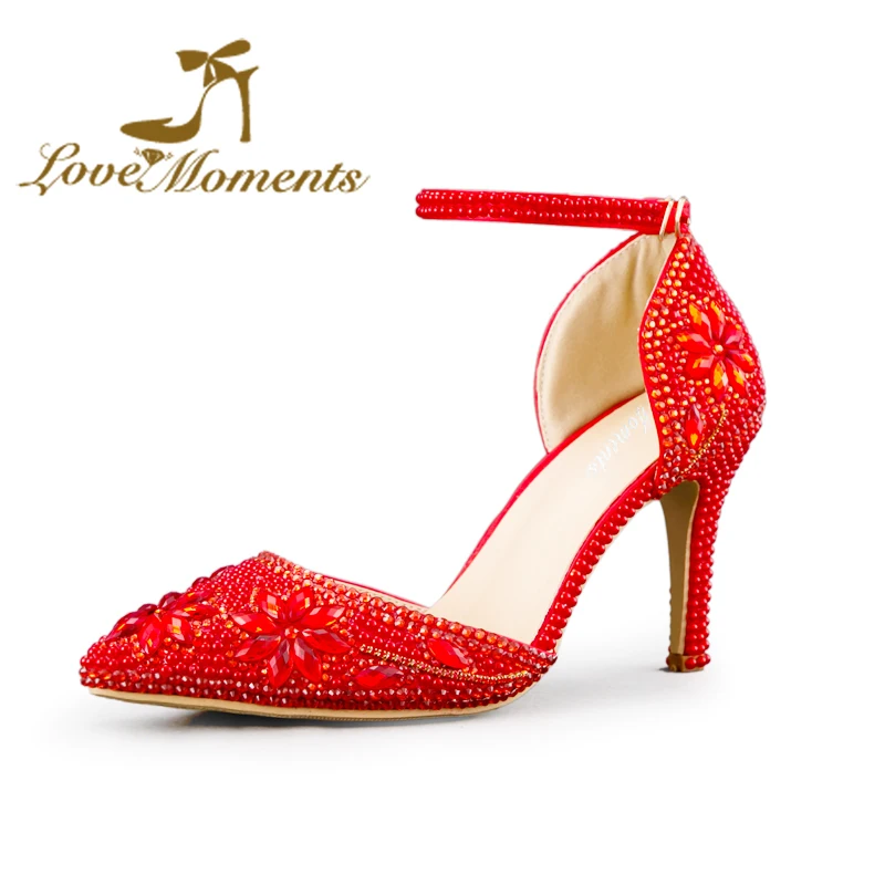 Red Pearl Party Evening Dress Stiletto Heel Wedding Dress Shoes Pointed Toe Ankle Straps Women Pumps Crystal Summer Sandals
Red Pearl Party Evening Dress Stiletto Heel Wedding Dress Shoes Pointed Toe Ankle Straps Women Pumps Crystal Summer Sandals