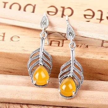 4 colors 925 Sterling Silver Natural semi-precious stone Plant leaves Bohemia Earrings yellow girlfriend gift
4 colors 925 Sterling Silver Natural semi-precious stone Plant leaves Bohemia Earrings yellow girlfriend gift
