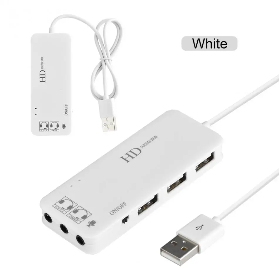 USB 2.0 Interface External 7.1CH Sound Cards 3-Port USB 2.0 + Headphone + Mic 7.1CH Sound Adapter Multi Ports Splitter USB HUB
USB 2.0 Interface External 7.1CH Sound Cards 3-Port USB 2.0 + Headphone + Mic 7.1CH Sound Adapter Multi Ports Splitter USB HUB