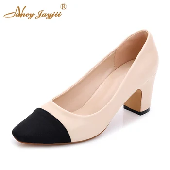 2018 Spring Colorblock Microfiber Woman Pumps Shoes Square Toe Heels High Black Nude Work Dinner Party Sexy Office Size 8 9 10
2018 Spring Colorblock Microfiber Woman Pumps Shoes Square Toe Heels High Black Nude Work Dinner Party Sexy Office Size 8 9 10