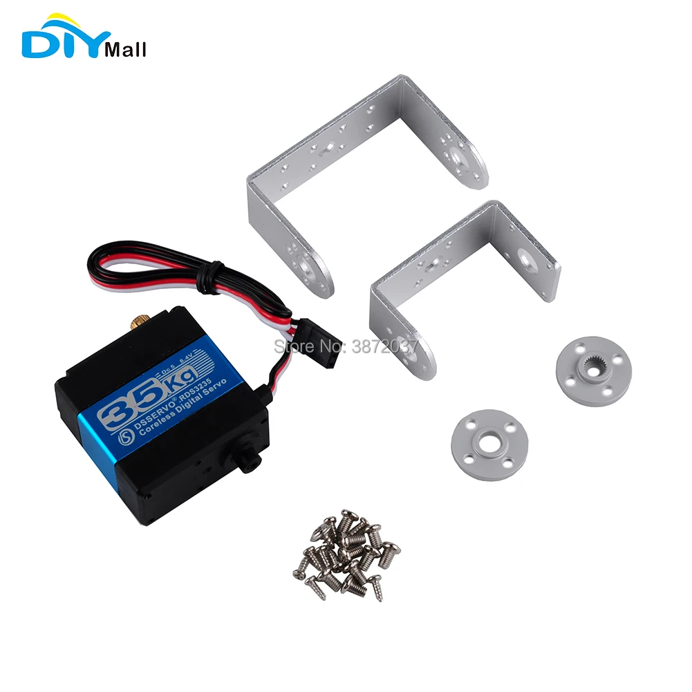 DIYmall 35kg RDS3235 270° 270 Degree Digital Metal Gear Coreless Servo Motor Holder for Smart Car Robot
DIYmall 35kg RDS3235 270° 270 Degree Digital Metal Gear Coreless Servo Motor Holder for Smart Car Robot