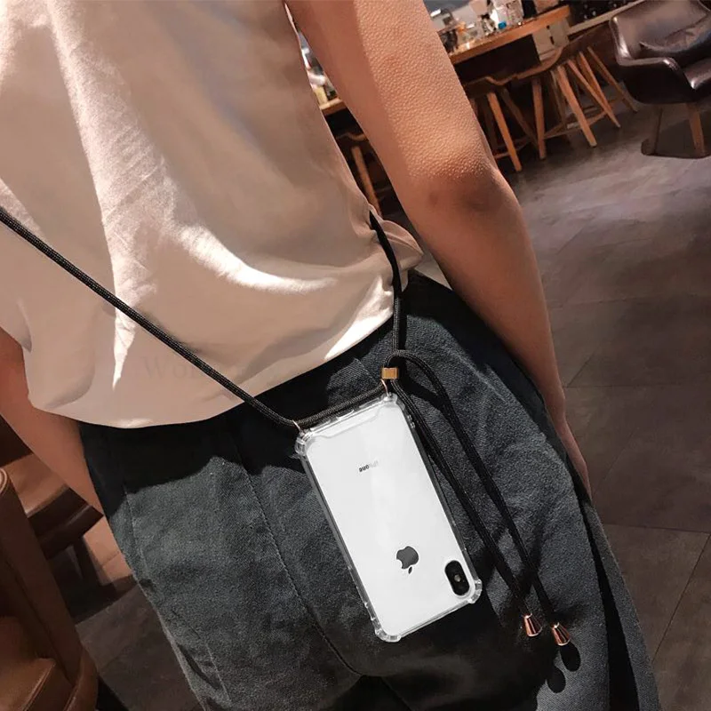 Fashion Cross Shoulder Strap Clear TPU Case For iPhone XS Max XR XS X 7 8 6 6S Plus 5 5S 11 Necklace Neck Rope Anti-knock Cover
Fashion Cross Shoulder Strap Clear TPU Case For iPhone XS Max XR XS X 7 8 6 6S Plus 5 5S 11 Necklace Neck Rope Anti-knock Cover