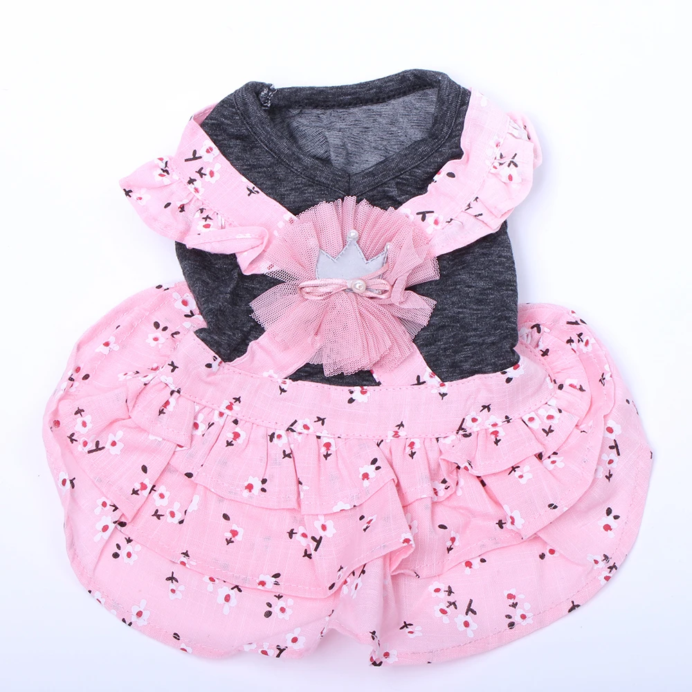 New Dog Cat Dress T-Shirt Floral&Crown 100% Cotton Pet Puppy Strap Skirt Spring/Summer Clothes Apparel
New Dog Cat Dress T-Shirt Floral&Crown 100% Cotton Pet Puppy Strap Skirt Spring/Summer Clothes Apparel