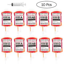 BESTONZON 1 Set Premium novedad reutilizable bolsa de sangre Santa Party favorece bolsa líquida para bebidas bebida de jugo de Soda(China)