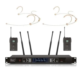 Bolymic Professional Dual Channel UHF Wireless Headset Microphone System Dual Mics 1 Wireless LCD Display Receiver for Karaoke
Bolymic Professional Dual Channel UHF Wireless Headset Microphone System Dual Mics 1 Wireless LCD Display Receiver for Karaoke