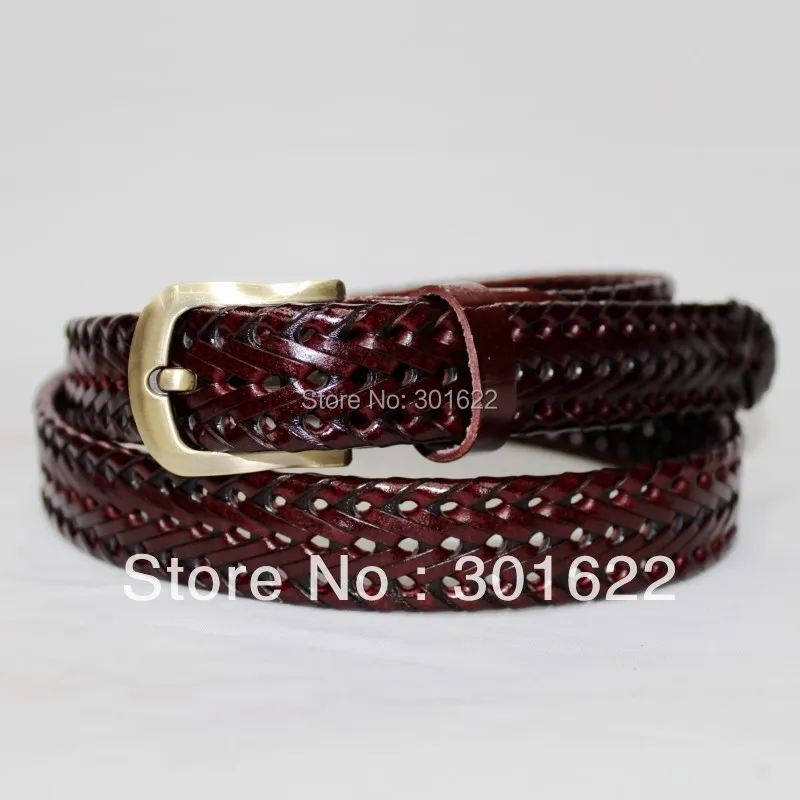 Regenerated leather kniting belt female Cow skin belts Women straps Brown braided thin waistband Woman Luxury girdle
Regenerated leather kniting belt female Cow skin belts Women straps Brown braided thin waistband Woman Luxury girdle