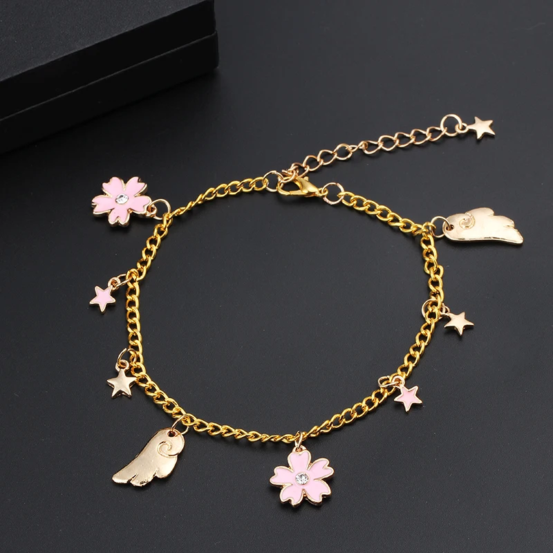 Sailor moon Sakura bracelet Moon Star Heart Pendant Bracelets For Women Cute Flower Cardcaptor Magic Wand Cuff Wings Accessories
Sailor moon Sakura bracelet Moon Star Heart Pendant Bracelets For Women Cute Flower Cardcaptor Magic Wand Cuff Wings Accessories