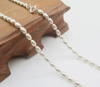 Pure 925 Sterling Silver Necklace 3mm Oval Bead Link Chain Necklace 45cm to 50cm
Pure 925 Sterling Silver Necklace 3mm Oval Bead Link Chain Necklace 45cm to 50cm
