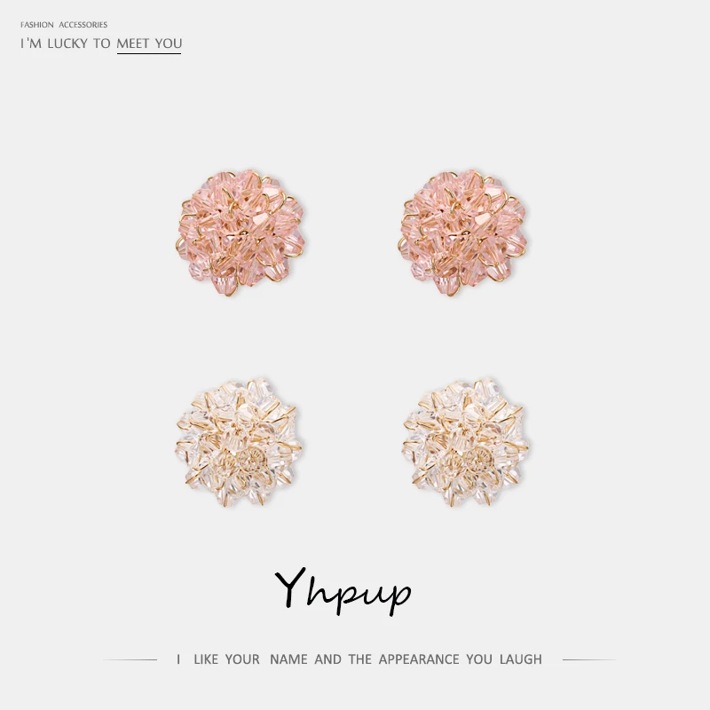 Yhpup Trendy Korean Round Geometric Crystal Stud Earrings Statement Sweet Romantic Beauty Jewelry Accessories for Women Party
Yhpup Trendy Korean Round Geometric Crystal Stud Earrings Statement Sweet Romantic Beauty Jewelry Accessories for Women Party
