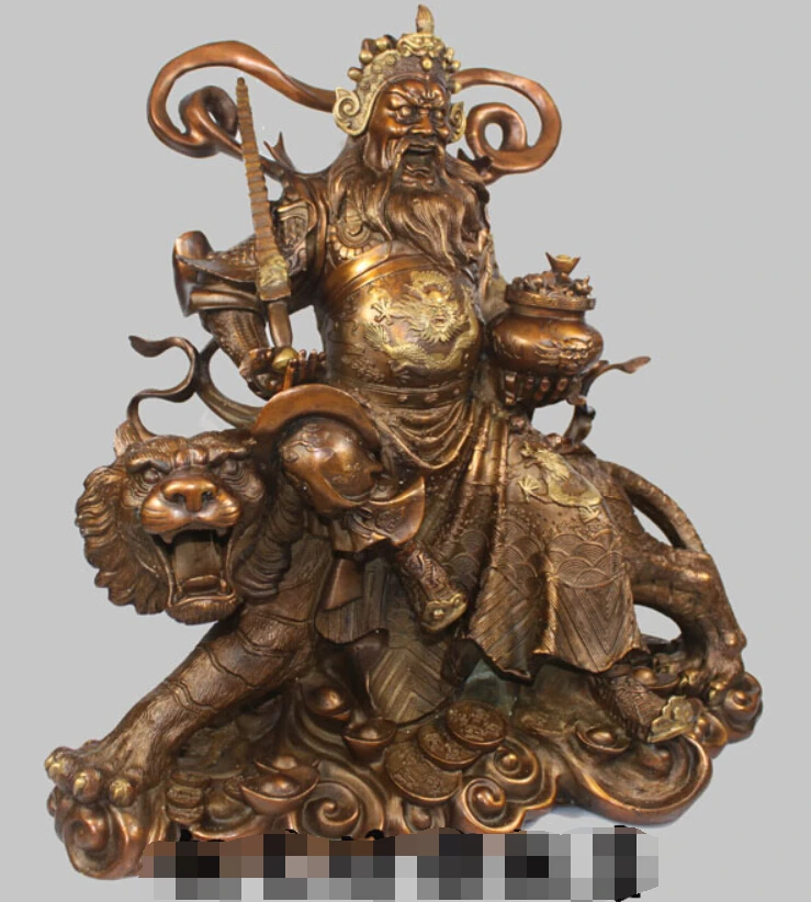 17" China Martial God Of Wealth Warrior Zhao Gongming Ride Tiger Bronze Statue discount 30%
17" China Martial God Of Wealth Warrior Zhao Gongming Ride Tiger Bronze Statue discount 30%