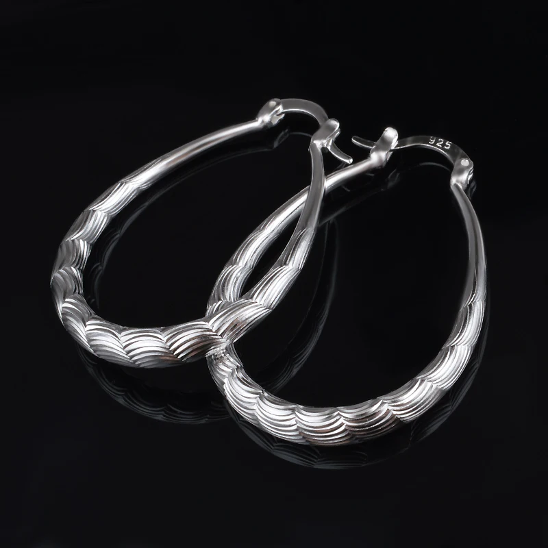 

Snake Belly Shape Hoop Earrings For Women Earring Earings 925 Sterling Silver color Jewelry Earing Brincos Brinco Love Gift