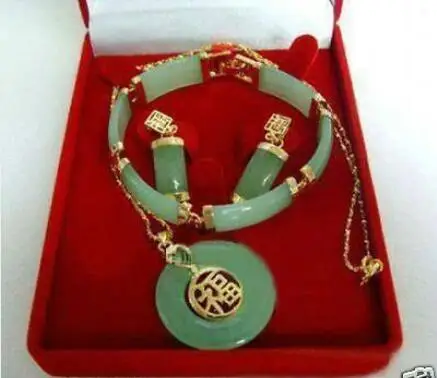 Shipping >>new hot New natural Jewelry 14K GP Jade pendant Errings Bracelet set
Shipping >>new hot New natural Jewelry 14K GP Jade pendant Errings Bracelet set