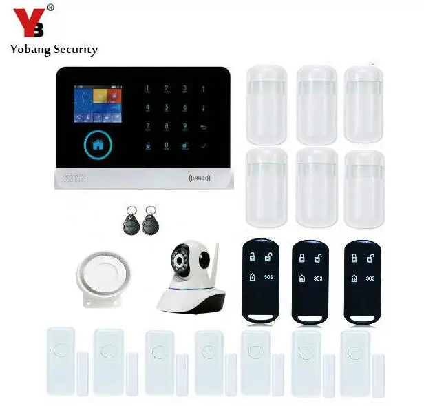 YoBang Security 433MHZ APP Controls 3G WCDMA Wireless WIFI Alarm System Touch Panel WIFI IP Camera Home Burglar Alarm System.
YoBang Security 433MHZ APP Controls 3G WCDMA Wireless WIFI Alarm System Touch Panel WIFI IP Camera Home Burglar Alarm System.