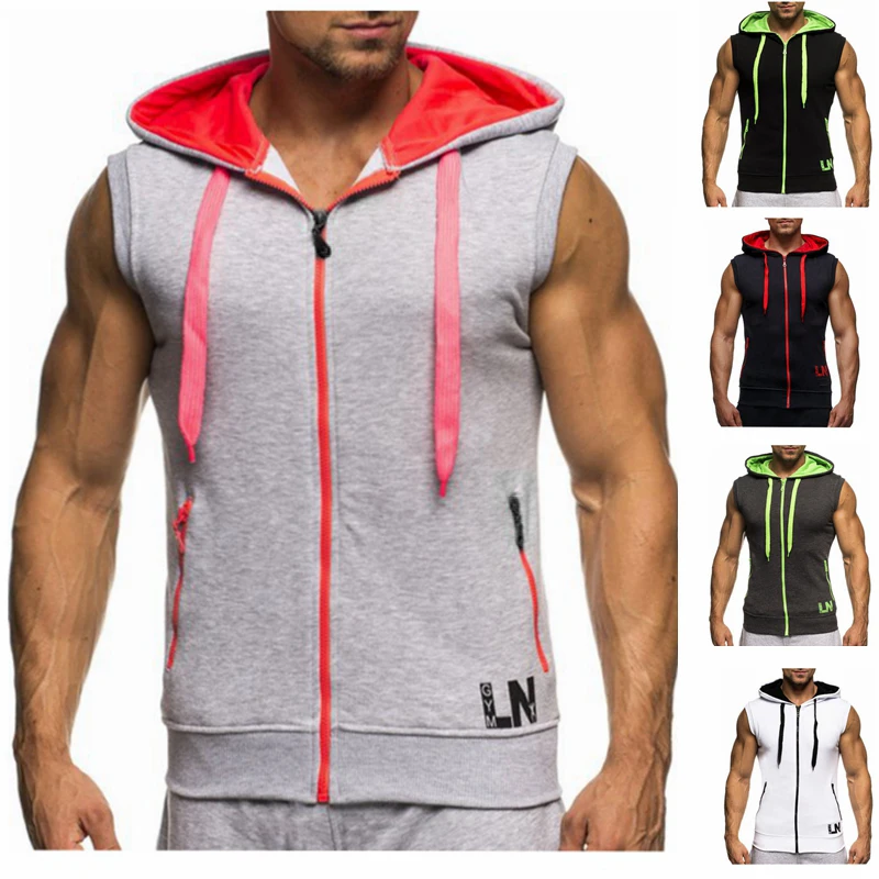 2019 Male Bodybuilding Hoodies Fitness Clothes Cotton Hoodie Men Sweatshirts Men's Sleeveless Tank Tops Casual Vest Zipper Y1
2019 Male Bodybuilding Hoodies Fitness Clothes Cotton Hoodie Men Sweatshirts Men's Sleeveless Tank Tops Casual Vest Zipper Y1