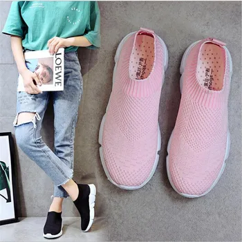 Women Sneakers Female Knitted Vulcanized Shoes Casual Slip On Ladies Flat Shoe Mesh Trainers Soft Walking Footwear Zapatos Mujer
Women Sneakers Female Knitted Vulcanized Shoes Casual Slip On Ladies Flat Shoe Mesh Trainers Soft Walking Footwear Zapatos Mujer