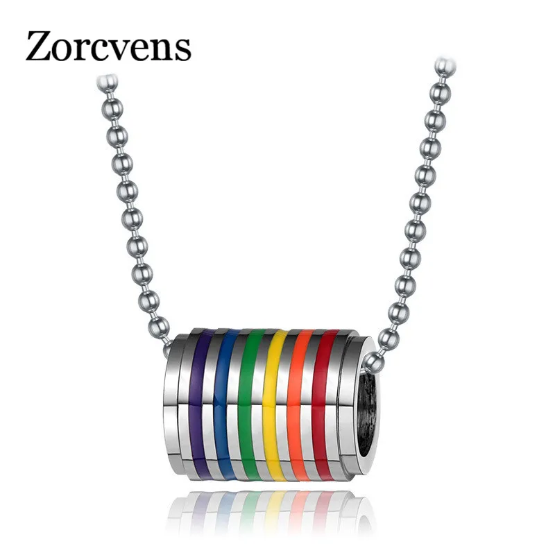 ZORCVENS Fashion Multicolor Gay Pride Jewelry Stainless Steel Rainbow Pendant Necklace Charm Jewelry for Women
ZORCVENS Fashion Multicolor Gay Pride Jewelry Stainless Steel Rainbow Pendant Necklace Charm Jewelry for Women