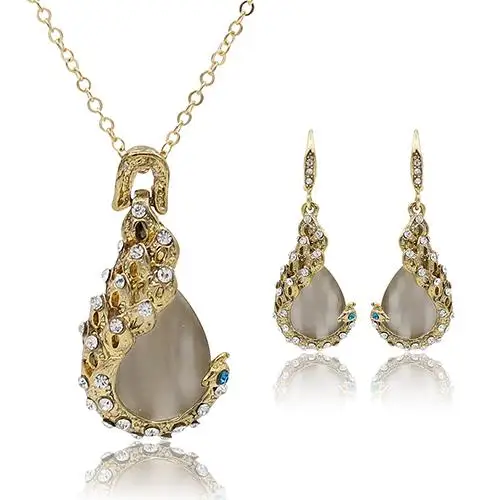 New Women Rhinestone Opal Waterdrop Pendant Necklace Earrings Wedding Jewelry bridal dubai gold jewelry sets for women
New Women Rhinestone Opal Waterdrop Pendant Necklace Earrings Wedding Jewelry bridal dubai gold jewelry sets for women