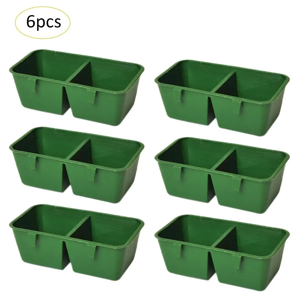 6PCS Bird Feeder Food Bowl Double Compartment Plastic Crib Parrot Hamster Food Water Bowl Cups Birds Feeding Bowl Basin Sand Cup
6PCS Bird Feeder Food Bowl Double Compartment Plastic Crib Parrot Hamster Food Water Bowl Cups Birds Feeding Bowl Basin Sand Cup