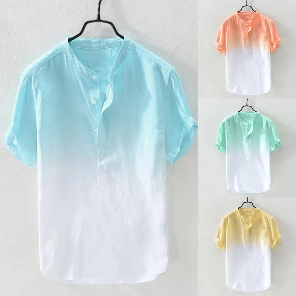 Summer Men's Cool And Thin Breathable Collar Hanging Dyed Gradient Cotton Shirt Support Wholesale And Dropship
Summer Men's Cool And Thin Breathable Collar Hanging Dyed Gradient Cotton Shirt Support Wholesale And Dropship