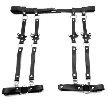 Sexy Women leather Waist Garter belts for Stockings Bow Handmade Punk Costume metal O-Round Waist Belt 4 suspenders accessories
Sexy Women leather Waist Garter belts for Stockings Bow Handmade Punk Costume metal O-Round Waist Belt 4 suspenders accessories