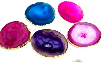 5pcs Agate Slices with gold Cabochons Geode Place Cards Craft 2" Wholesale for Phone Sockets Pop Grips phone belt Gem Free Form
5pcs Agate Slices with gold Cabochons Geode Place Cards Craft 2" Wholesale for Phone Sockets Pop Grips phone belt Gem Free Form