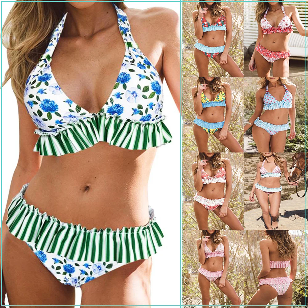 Sexy Swimsuit 2019 Brazilian Bikinis Women Swimwear Ruffle Vintage Bandeau Floral Bikini Set Bathing Suits Maillot De Bain
Sexy Swimsuit 2019 Brazilian Bikinis Women Swimwear Ruffle Vintage Bandeau Floral Bikini Set Bathing Suits Maillot De Bain