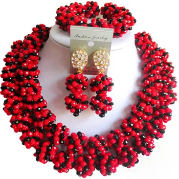 Popular Opaque Red Black Ladies Party and Festival Evening Crystal Necklace Earrings Sets 2C-SJHQ-15
Popular Opaque Red Black Ladies Party and Festival Evening Crystal Necklace Earrings Sets 2C-SJHQ-15