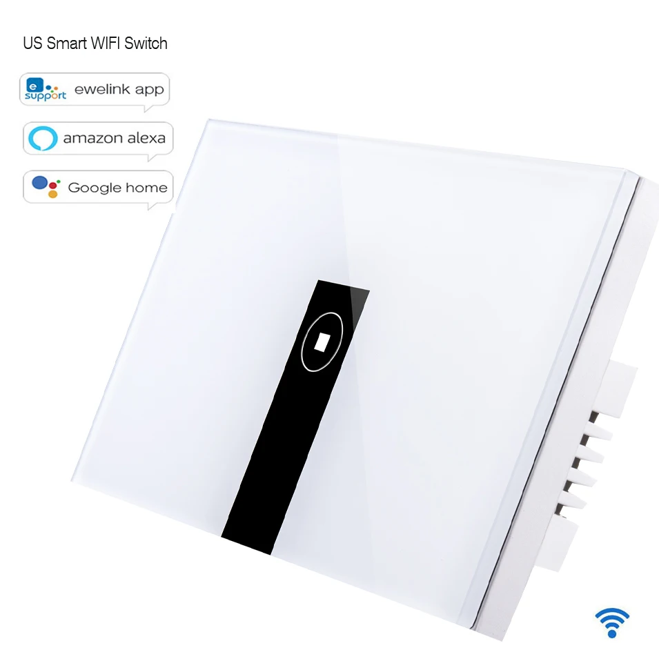 New ewelink app US Type 1 gang 1 way wall light switch, touch control panel, wifi remote control via smart phone,work with Alexa
New ewelink app US Type 1 gang 1 way wall light switch, touch control panel, wifi remote control via smart phone,work with Alexa