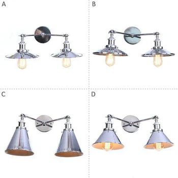 Antique Double Wall Sconce Vintage Industrial 2-Lights Wall Light with High Quality Chrome Finish Luminaires for Home Lighting
Antique Double Wall Sconce Vintage Industrial 2-Lights Wall Light with High Quality Chrome Finish Luminaires for Home Lighting