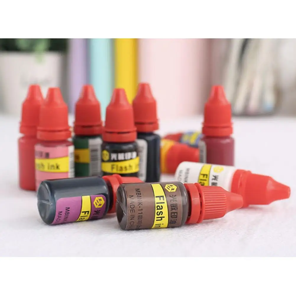 10ML Photosensitive Ink Flash Refill Ink Photosensitive Seal Stamp Printing Oil Bright Colors Clear Imprint Easy to Use
10ML Photosensitive Ink Flash Refill Ink Photosensitive Seal Stamp Printing Oil Bright Colors Clear Imprint Easy to Use