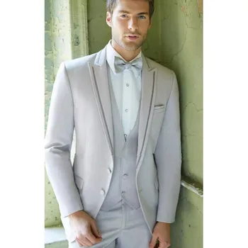 Custom pointed Lapel light grey mens suit dress 2018 best terno slim fit two buttons gray wedding men suits (coat+pants+Vest)
Custom pointed Lapel light grey mens suit dress 2018 best terno slim fit two buttons gray wedding men suits (coat+pants+Vest)