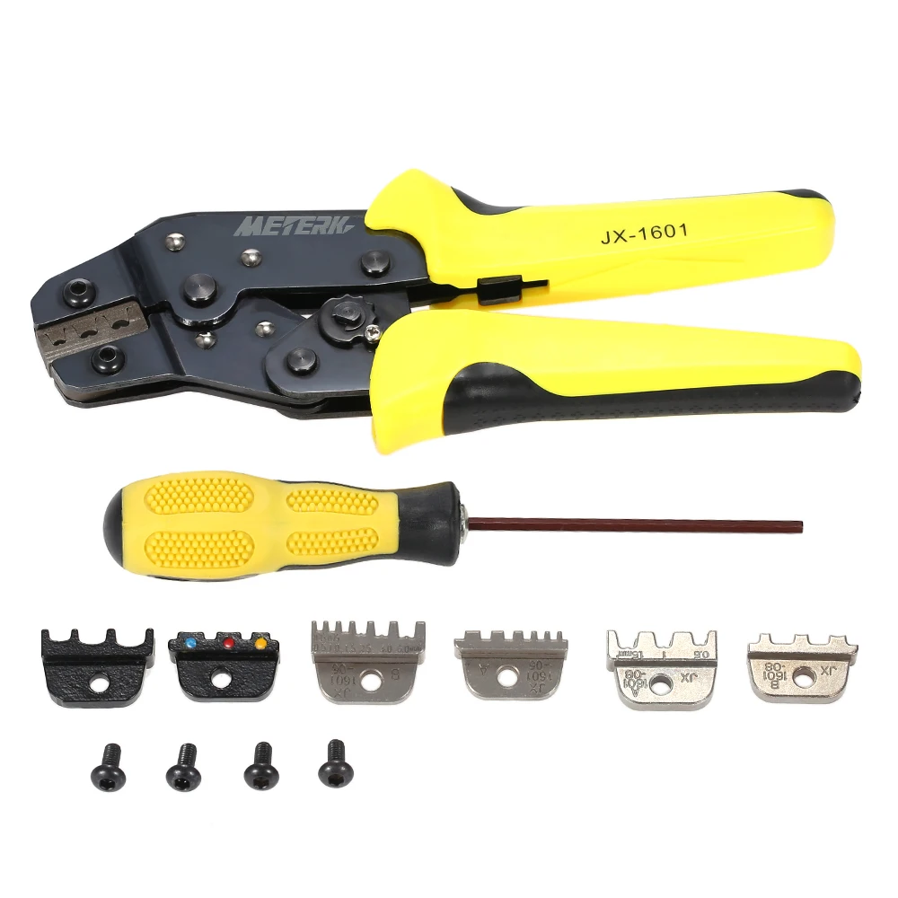 

New multi tool 4 In 1 Wire Crimper crimping tool Kit Engineering Ratchet Terminal Plier Wire Crimper + Screwdiver +end Terminals
