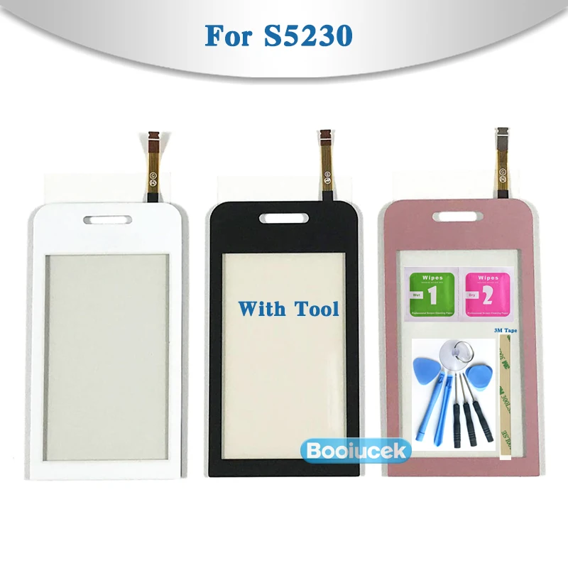 

High Quality 3.0" For Samsung Galaxy Tocco Lite S5230 S5233 Touch Screen Digitizer Sensor Outer Glass Lens Panel+Tracking