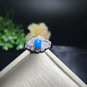 Natural blue turquoise gem Ring S925 Silver Natural gemstone Ring Court Luxurious geometry Women's party gift fine Jewelry 
Natural blue turquoise gem Ring S925 Silver Natural gemstone Ring Court Luxurious geometry Women's party gift fine Jewelry