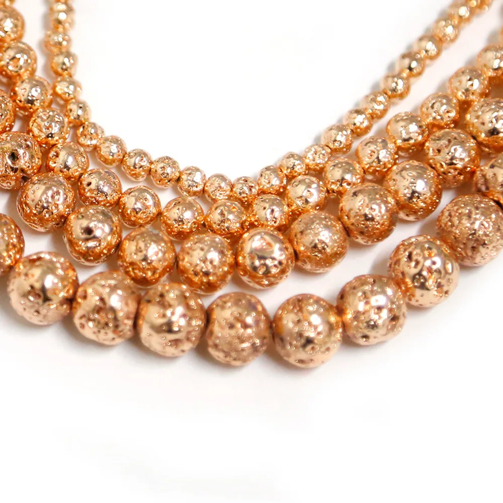 Natural Stone Beads 4/6/8/10mm Rose Gold Lava Volcanic Hematite Beads Round Loose Beads For Jewelry Making DIY Bracelet Necklace
Natural Stone Beads 4/6/8/10mm Rose Gold Lava Volcanic Hematite Beads Round Loose Beads For Jewelry Making DIY Bracelet Necklace