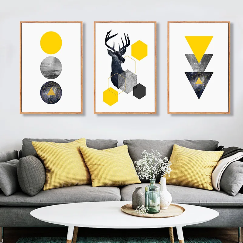 SURE LIFE Abstract Geometric Triangles Deer Poster Canvas Printings Wall Art Paintings Pictures for Living Room Home Decorations
SURE LIFE Abstract Geometric Triangles Deer Poster Canvas Printings Wall Art Paintings Pictures for Living Room Home Decorations