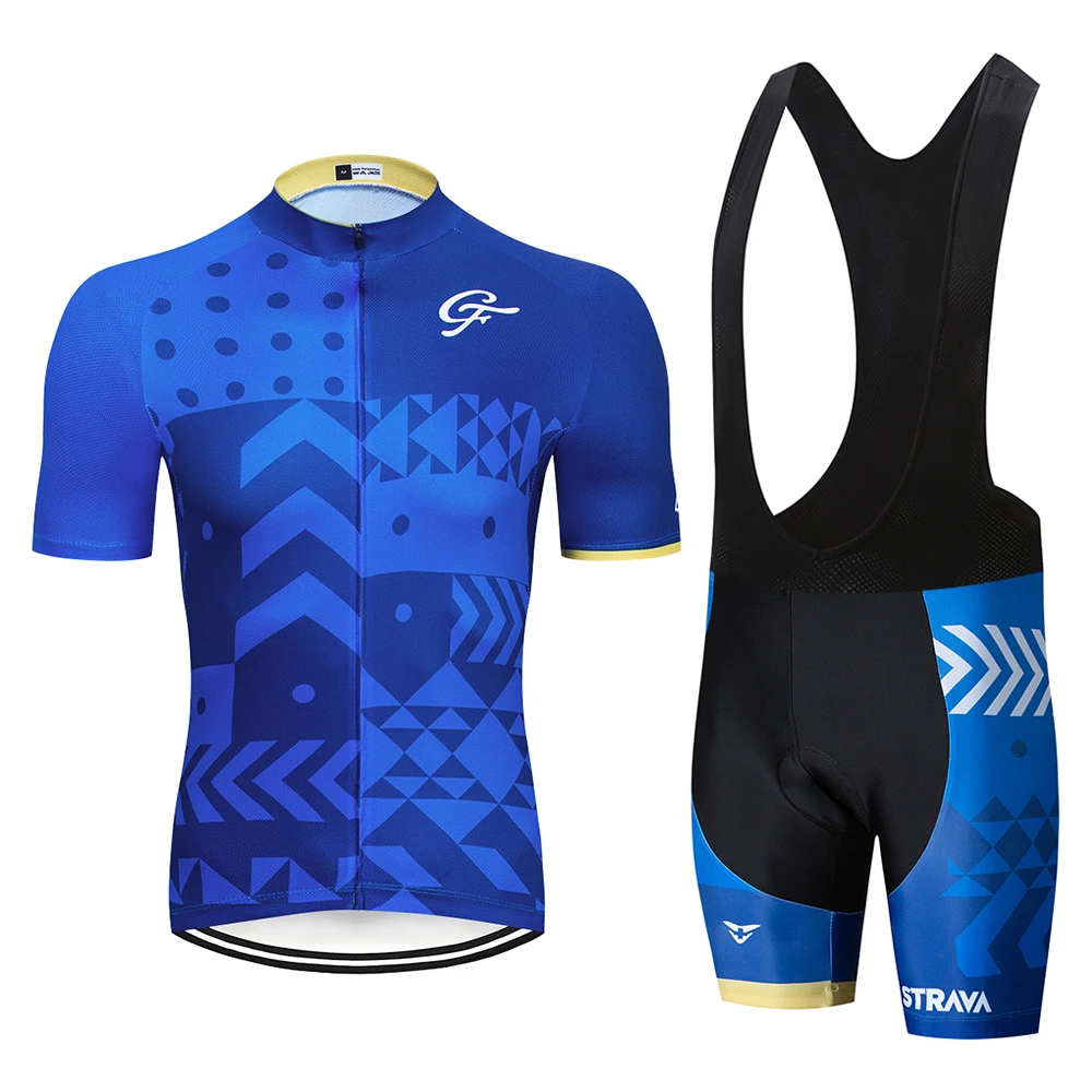 2020 New blue STRAVA team Cycling Clothing Bike jersey Quick Dry Mens summer pro Cycling Jerseys bibs shorts suit
2020 New blue STRAVA team Cycling Clothing Bike jersey Quick Dry Mens summer pro Cycling Jerseys bibs shorts suit