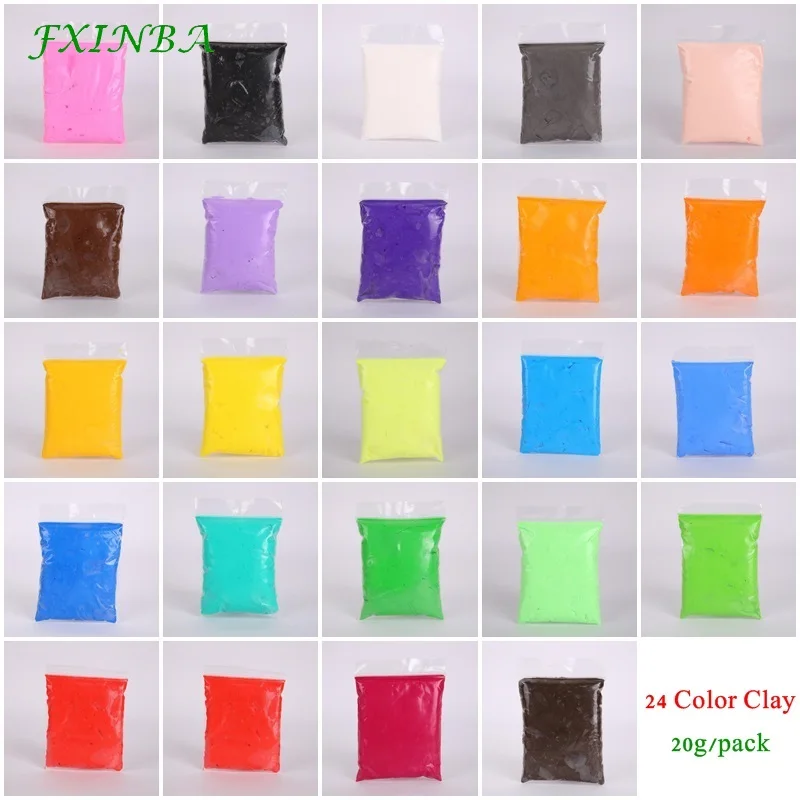 FXINBA 20G/Pack 24 Color Super Light Clay Mud DIY Soft Cotton Slime Charms Ball Kit No Borax Education Antistress Toys for Kids
FXINBA 20G/Pack 24 Color Super Light Clay Mud DIY Soft Cotton Slime Charms Ball Kit No Borax Education Antistress Toys for Kids