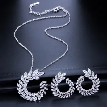 MECHOSEN Elegant Small Jewelry Set Wheat Ears Silver Color Copper Accessories For Women Banquet Engagement Earring Necklace Sets
MECHOSEN Elegant Small Jewelry Set Wheat Ears Silver Color Copper Accessories For Women Banquet Engagement Earring Necklace Sets