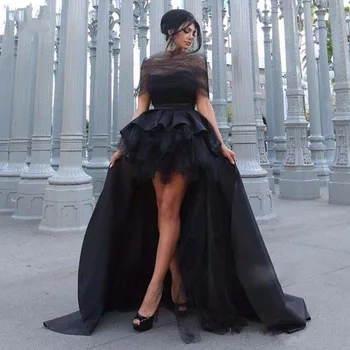 Sexy Black Prom Party Gowns Off Shoulder High Low Backless Satin Celebrity Evening Gowns Formal Party Dresses Custom Made
Sexy Black Prom Party Gowns Off Shoulder High Low Backless Satin Celebrity Evening Gowns Formal Party Dresses Custom Made
