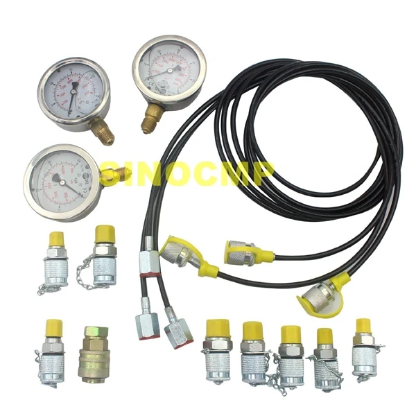 Hydraulic Pressure Test Kit, Hydraulic Test Gauge Kit For Excavator Parts 1