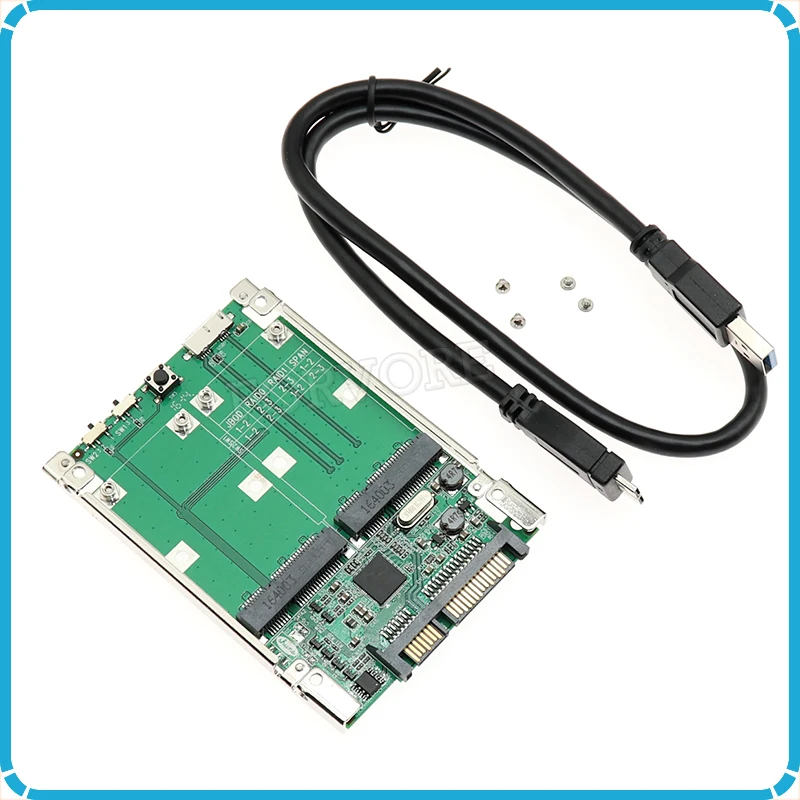 2.5" SATA III to dual mini SATA USB 3.0 to 2 mSATA SSD Raid controller card Converter with cable
2.5" SATA III to dual mini SATA USB 3.0 to 2 mSATA SSD Raid controller card Converter with cable