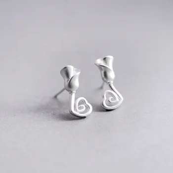 925 Sterling Silver Rose Flower Stud Earrings For Women Girls Wedding Gift Pendientes Mujer Female Pendientes Brincos eh098 
925 Sterling Silver Rose Flower Stud Earrings For Women Girls Wedding Gift Pendientes Mujer Female Pendientes Brincos eh098