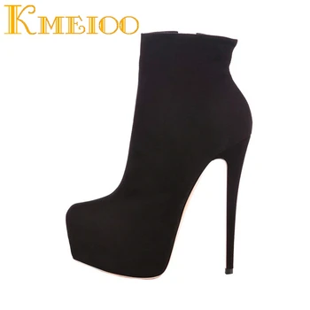 Kmeioo Women Shoes 5-15 Platform Short Boots Rounded Toe Side Zipper Slim Fashion Ankle Boots Super High Heels 12CM Winter Boots
Kmeioo Women Shoes 5-15 Platform Short Boots Rounded Toe Side Zipper Slim Fashion Ankle Boots Super High Heels 12CM Winter Boots