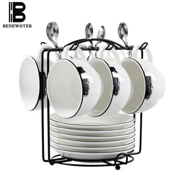 200ML European Style Simple Creative Pull Flowers Coffee Mug Cappuccino Coffee Cup Saucer Spoon Set Black and White Tea Cups
200ML European Style Simple Creative Pull Flowers Coffee Mug Cappuccino Coffee Cup Saucer Spoon Set Black and White Tea Cups