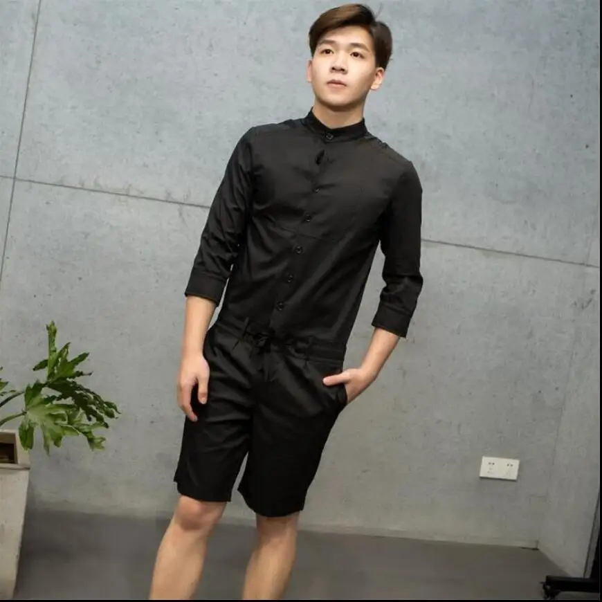 M-5xl Spring And Summer New Tide Men Seven Sleeves Fashion Casual One-piece Overalls Jumpsuit Shorts Hair Stylist Slim Jumpsuit
M-5xl Spring And Summer New Tide Men Seven Sleeves Fashion Casual One-piece Overalls Jumpsuit Shorts Hair Stylist Slim Jumpsuit