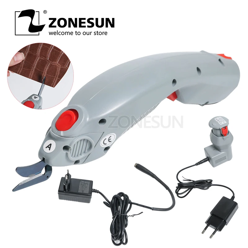 ZONESUN Wireless Electric Scissors Cutter Cutting Paper Clothes Fabric Textile Leather Suitcase Trunk Trimming Cutting Edge Tool
ZONESUN Wireless Electric Scissors Cutter Cutting Paper Clothes Fabric Textile Leather Suitcase Trunk Trimming Cutting Edge Tool